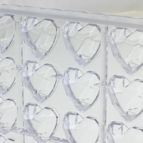 Close up.webp Praline Mould; Heart Gem